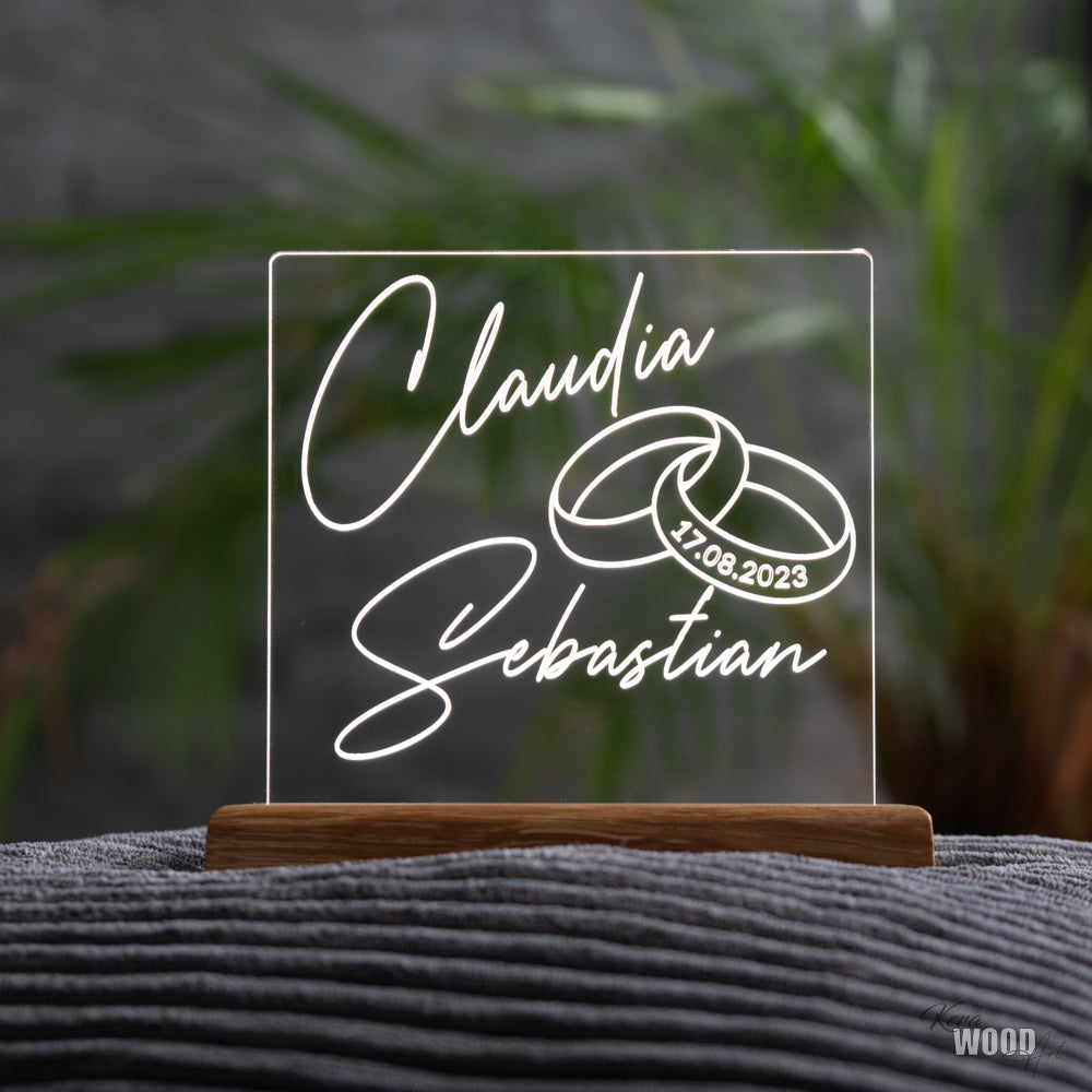 Acryl-Einschieber "Hochzeit"